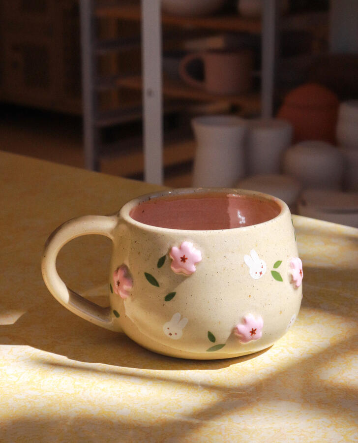 puffy sakura mug puffy sakura mug